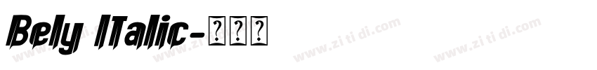 Bely Italic字体转换